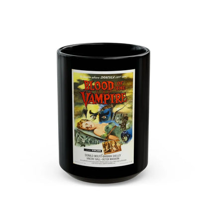 BLOOD OF THE VAMPIRE 1958 Movie Poster - Black Coffee Mug-15oz-Go Mug Yourself