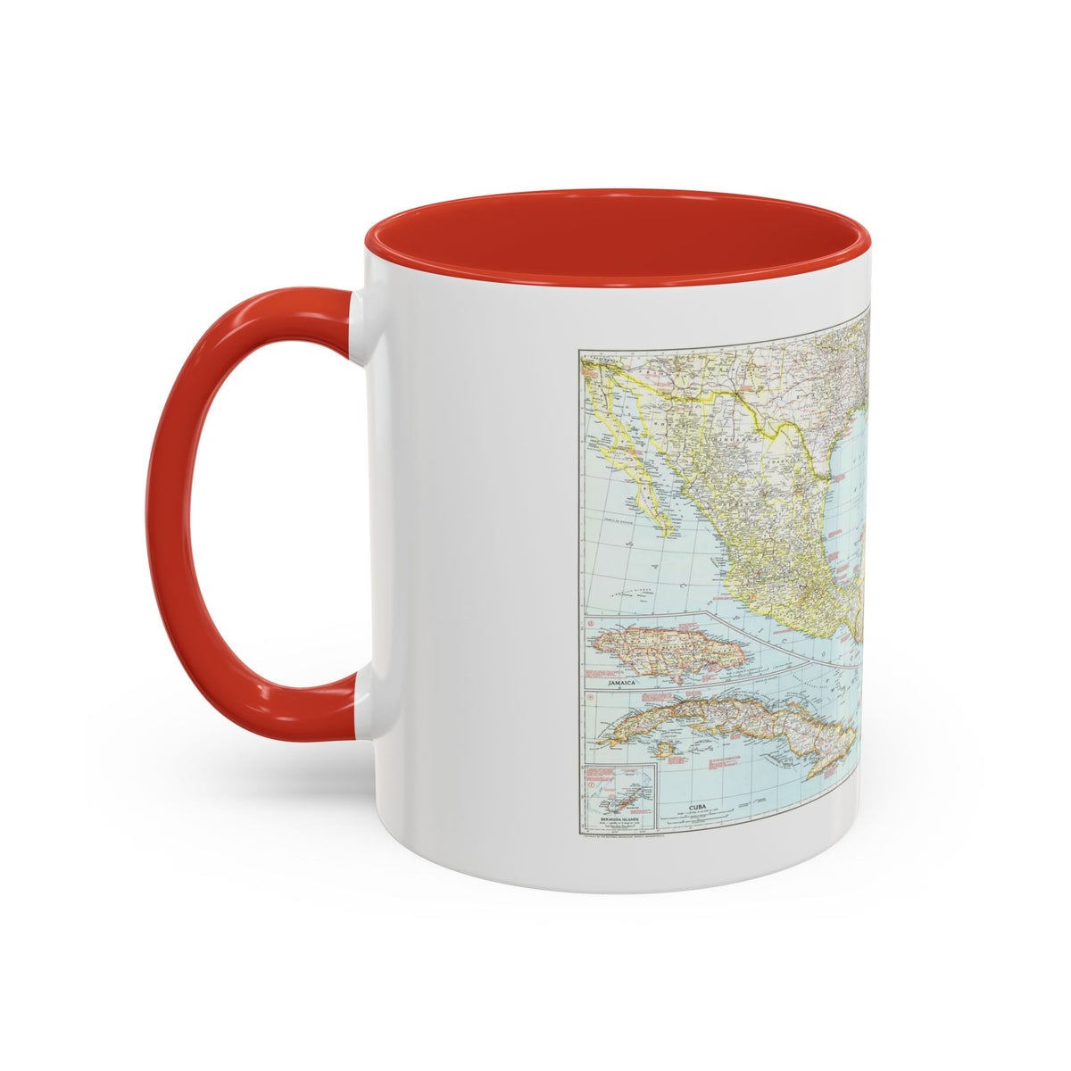 Central America & West Indies (1939) (Map) Accent Coffee Mug