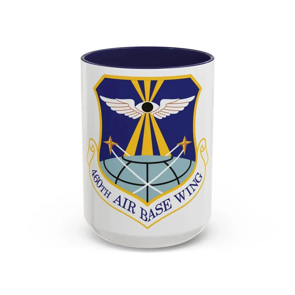 460th Air Base Wing (U.S. Air Force) Accent Coffee Mug 15oz Navy - Go Mug Yourself
