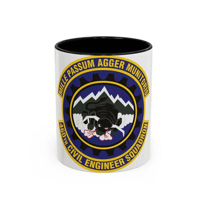 460th Civil Engineer Squadron (U.S. Air Force) Accent Coffee Mug 11oz Black - Go Mug Yourself