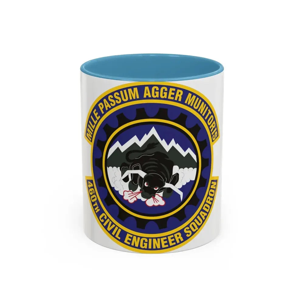 460th Civil Engineer Squadron (U.S. Air Force) Accent Coffee Mug 11oz Light Blue - Go Mug Yourself