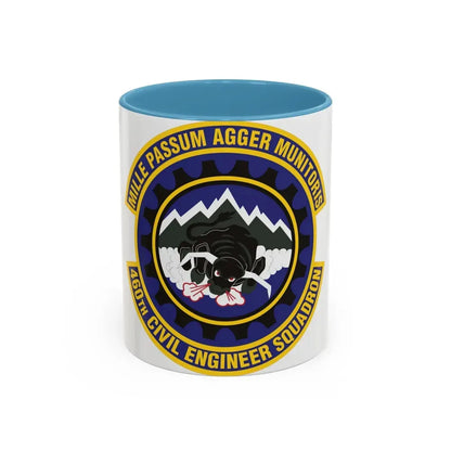 460th Civil Engineer Squadron (U.S. Air Force) Accent Coffee Mug 11oz Light Blue - Go Mug Yourself