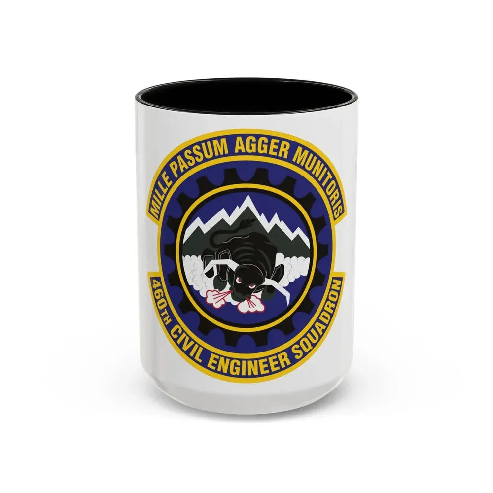 460th Civil Engineer Squadron (U.S. Air Force) Accent Coffee Mug 15oz Black - Go Mug Yourself