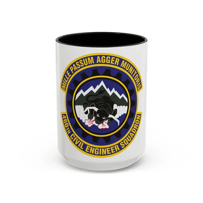 460th Civil Engineer Squadron (U.S. Air Force) Accent Coffee Mug 15oz Black - Go Mug Yourself