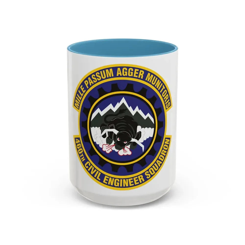460th Civil Engineer Squadron (U.S. Air Force) Accent Coffee Mug 15oz Light Blue - Go Mug Yourself