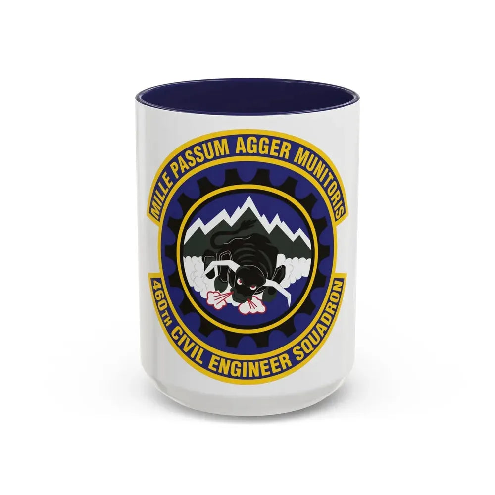 460th Civil Engineer Squadron (U.S. Air Force) Accent Coffee Mug 15oz Navy - Go Mug Yourself