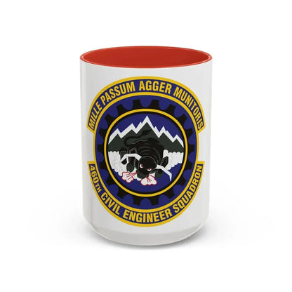 460th Civil Engineer Squadron (U.S. Air Force) Accent Coffee Mug 15oz Red - Go Mug Yourself