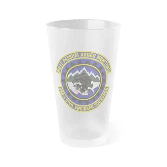 460th Civil Engineer Squadron (U.S. Air Force) Frosted Pint Glass 16oz 16oz Frosted - Go Mug Yourself