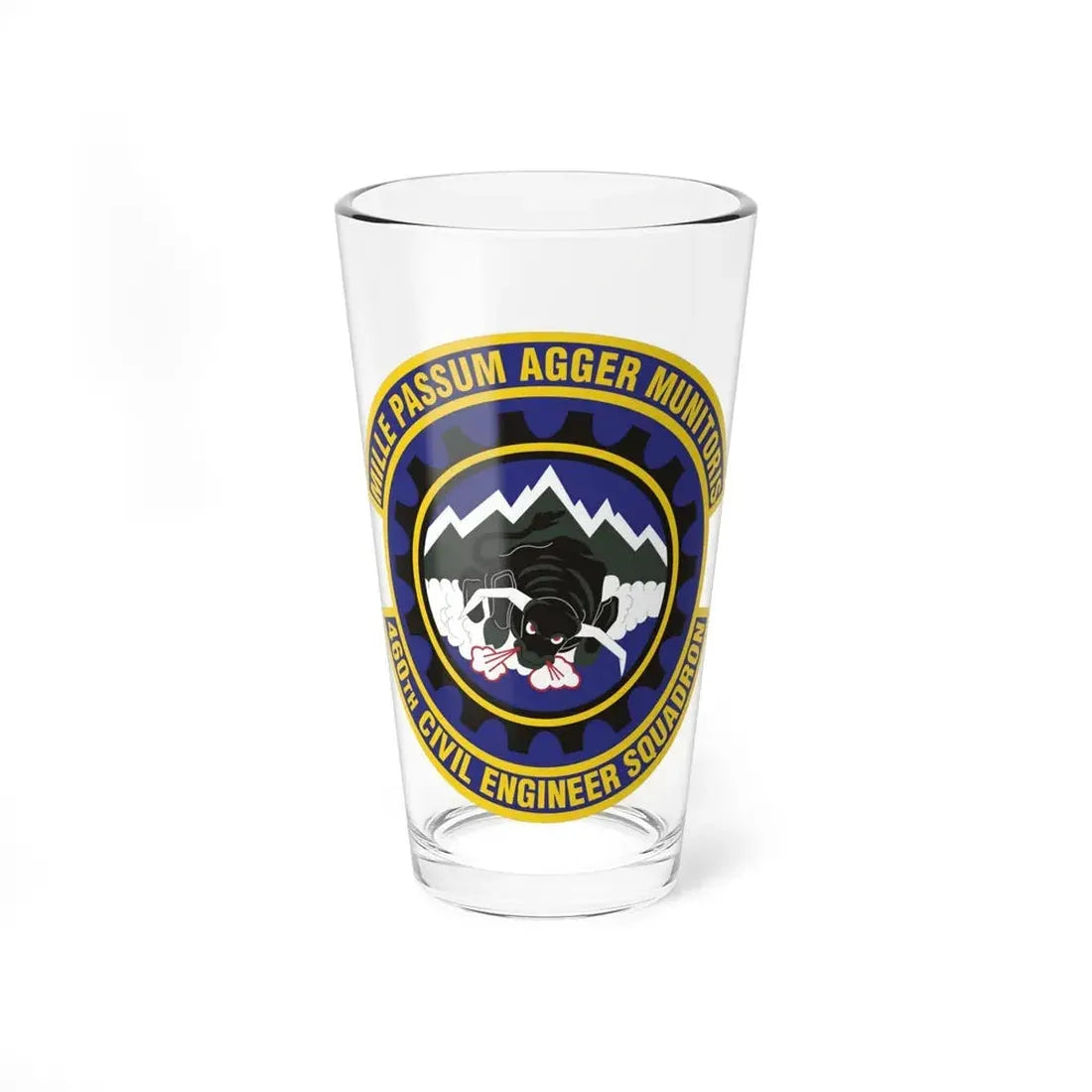 460th Civil Engineer Squadron (U.S. Air Force) Pint Glass 16oz 16oz - Go Mug Yourself