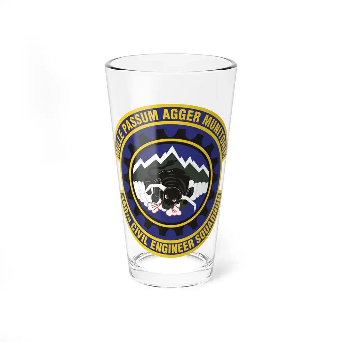 460th Civil Engineer Squadron (U.S. Air Force) Pint Glass 16oz - Go Mug Yourself
