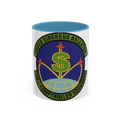 460th Comptroller Squadron (U.S. Air Force) Accent Coffee Mug 11oz Light Blue - Go Mug Yourself