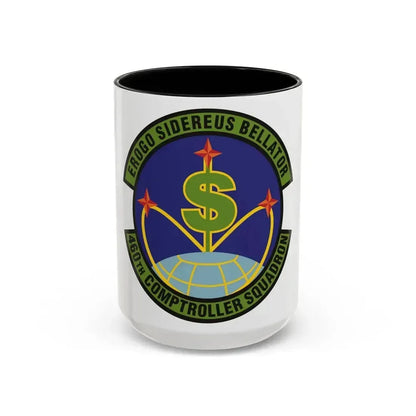 460th Comptroller Squadron (U.S. Air Force) Accent Coffee Mug 15oz Black - Go Mug Yourself