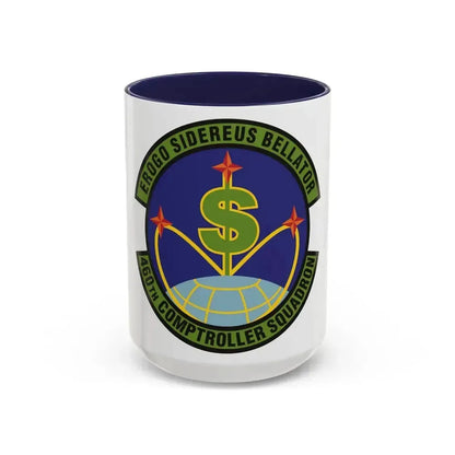 460th Comptroller Squadron (U.S. Air Force) Accent Coffee Mug 15oz Navy - Go Mug Yourself