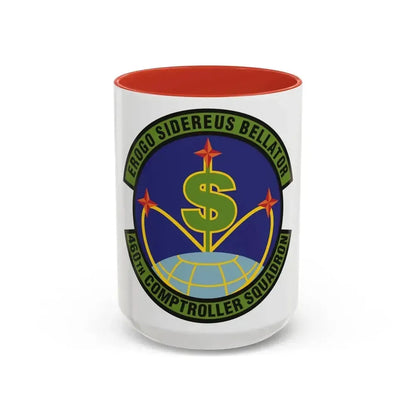 460th Comptroller Squadron (U.S. Air Force) Accent Coffee Mug 15oz Red - Go Mug Yourself