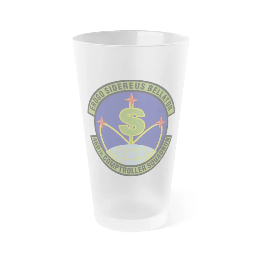 460th Comptroller Squadron (U.S. Air Force) Frosted Pint Glass 16oz Default Title - Go Mug Yourself