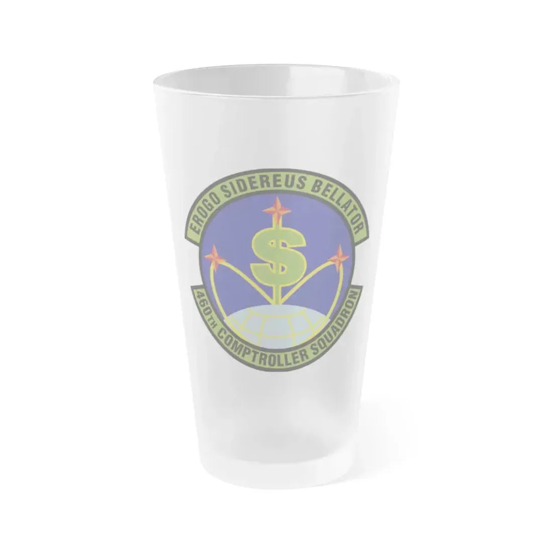 460th Comptroller Squadron (U.S. Air Force) Frosted Pint Glass 16oz Default Title - Go Mug Yourself