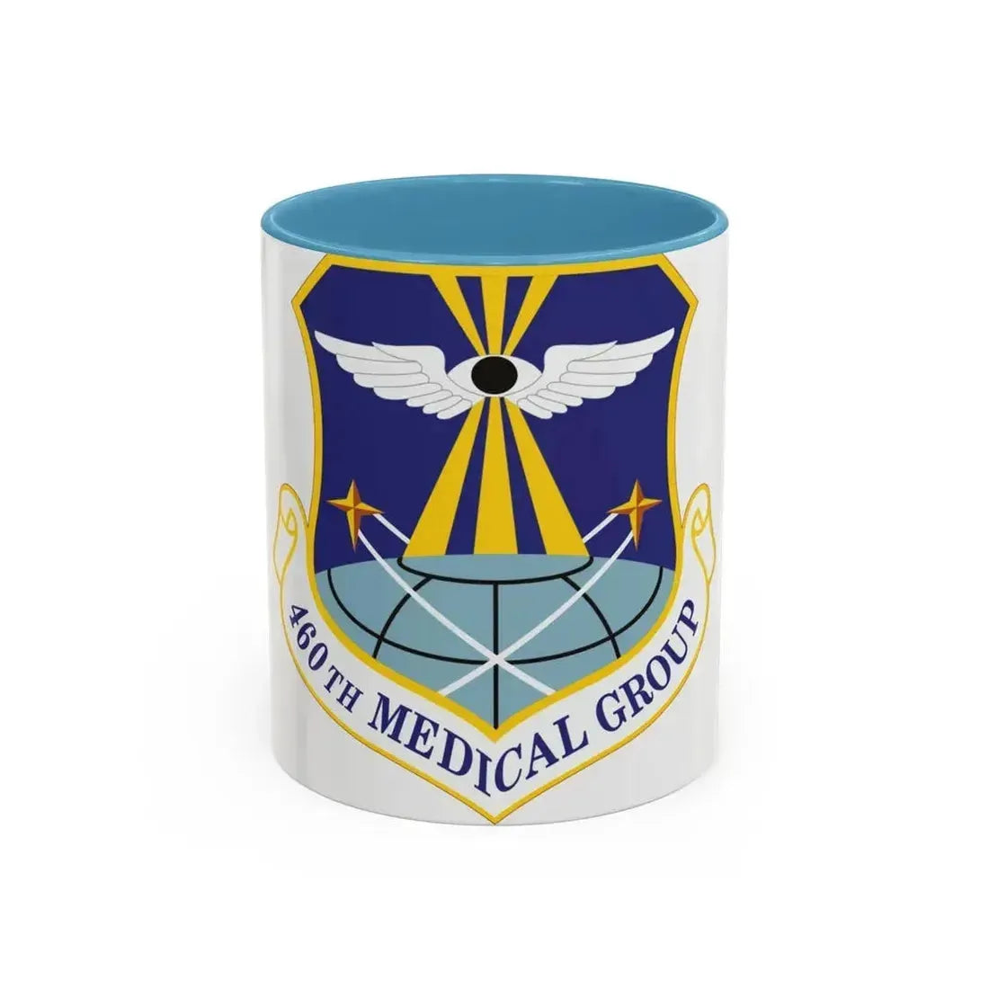 460th Medical Group (U.S. Air Force) Accent Coffee Mug 11oz Light Blue - Go Mug Yourself