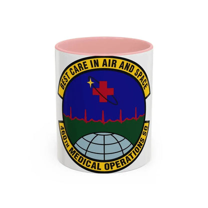 460th Medical Operations Squadron (U.S. Air Force) Accent Coffee Mug 11oz Pink - Go Mug Yourself