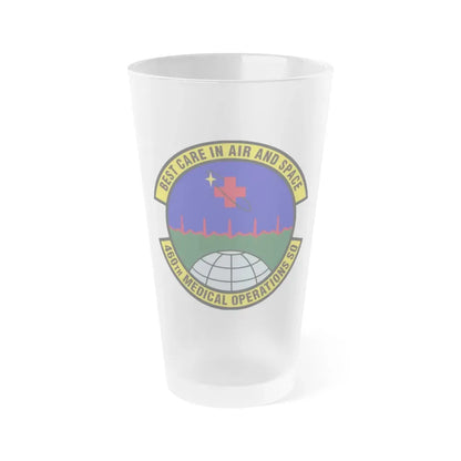 460th Medical Operations Squadron (U.S. Air Force) Frosted Pint Glass 16oz 16oz Frosted - Go Mug Yourself