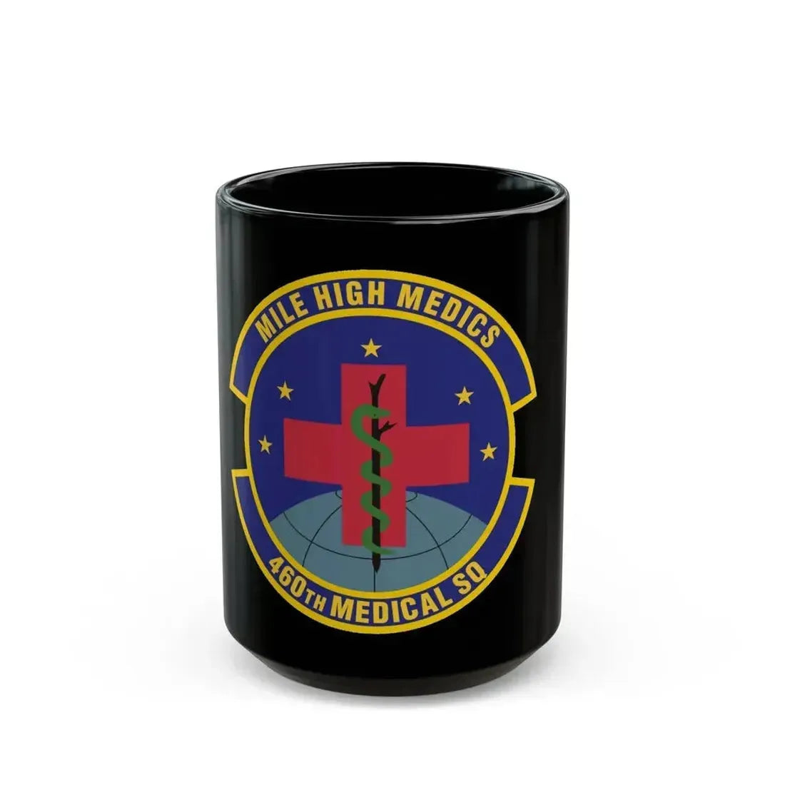 460th Medical Squadron (U.S. Air Force) Black Coffee Mug 15oz - Go Mug Yourself