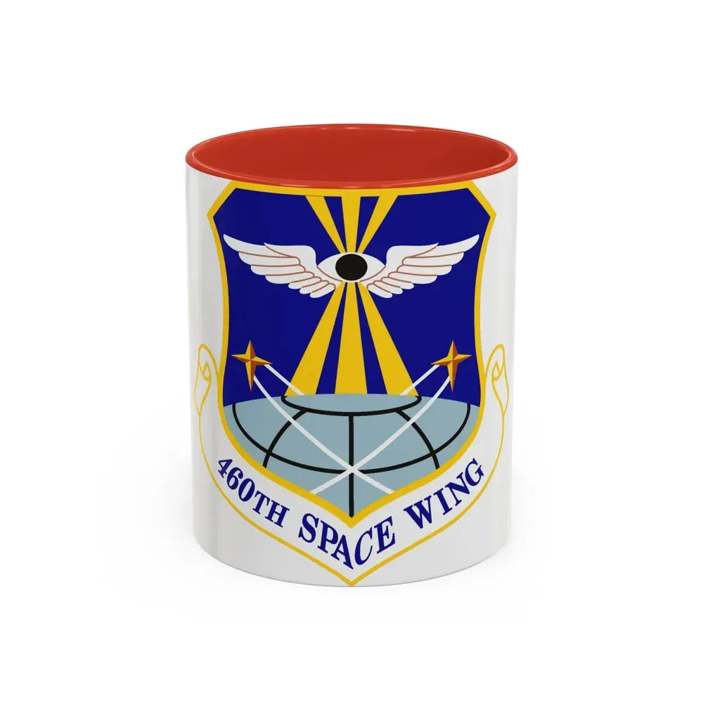 460th Space Wing (U.S. Air Force) Accent Coffee Mug 11oz Red - Go Mug Yourself