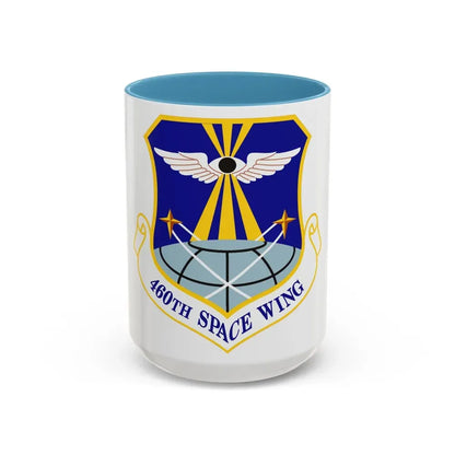 460th Space Wing (U.S. Air Force) Accent Coffee Mug 15oz Light Blue - Go Mug Yourself