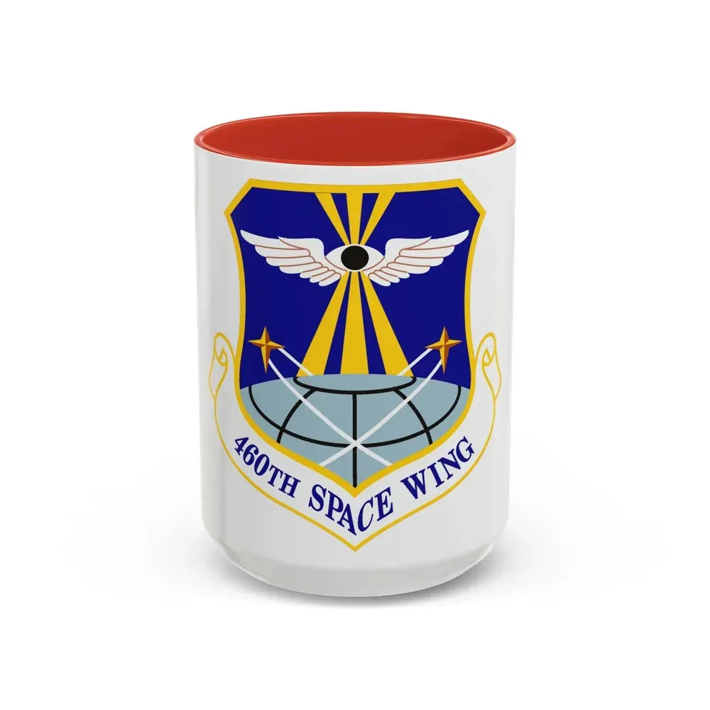460th Space Wing (U.S. Air Force) Accent Coffee Mug 15oz Red - Go Mug Yourself