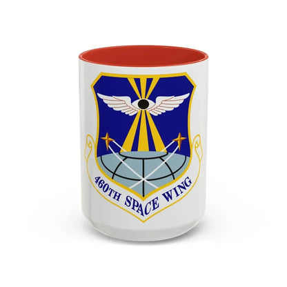460th Space Wing (U.S. Air Force) Accent Coffee Mug 15oz Red - Go Mug Yourself
