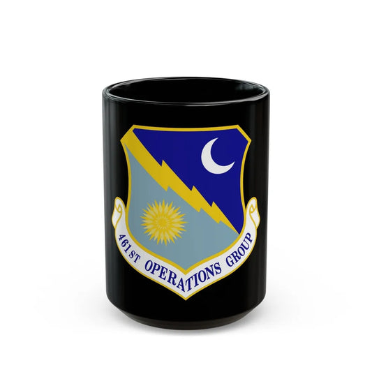 461 Operations Group ACC (U.S. Air Force) Black Coffee Mug-15oz-Go Mug Yourself