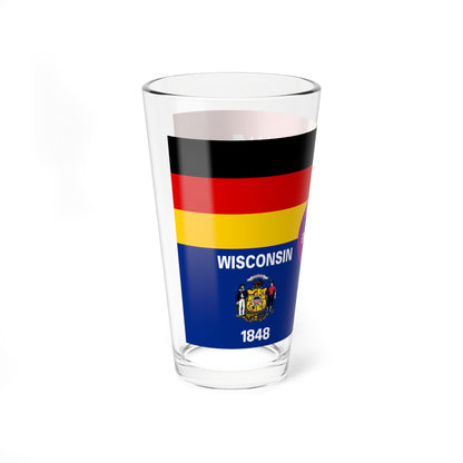 Flag of Kiel Wisconsin (United States) Pint Glass 16oz