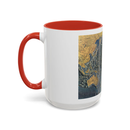 Pacific Ocean Floor (1969) (Map) Accent Coffee Mug