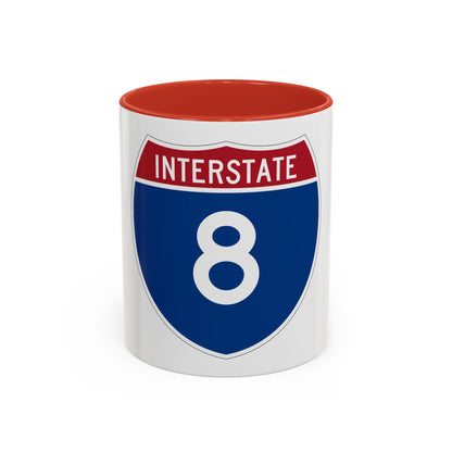 Interstate 8 (U.S. Highways) Accent Coffee Mug
