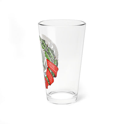 Emblem of the Byelorussian SSR 1937-1938 (Belarus) (Coat of Arms) Pint Glass 16oz