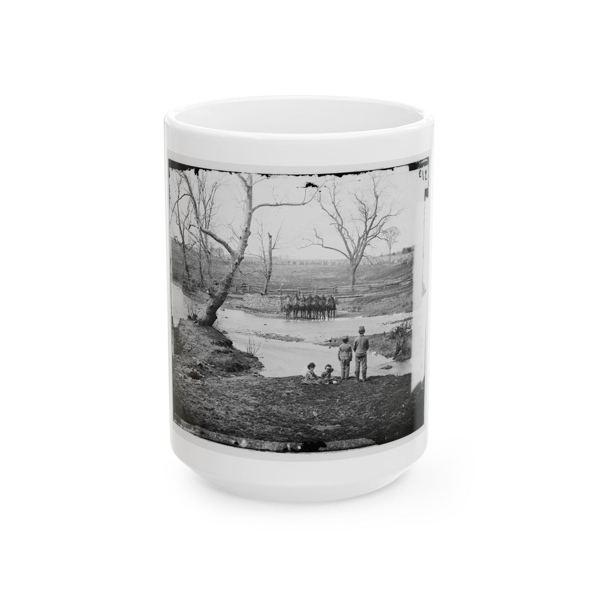 Bull Run, Va. Federal Cavalry At Sudley Ford (U.S. Civil War) White Coffee Mug