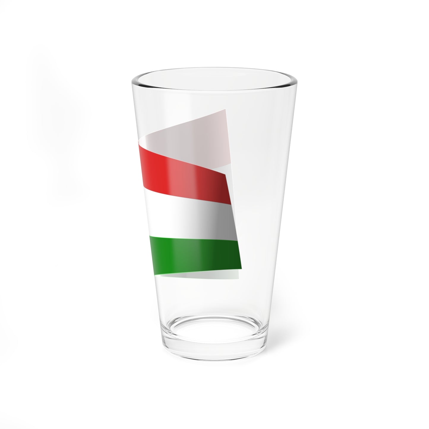 Hungary Flag - iconic waving (Hungary) Pint Glass 16oz