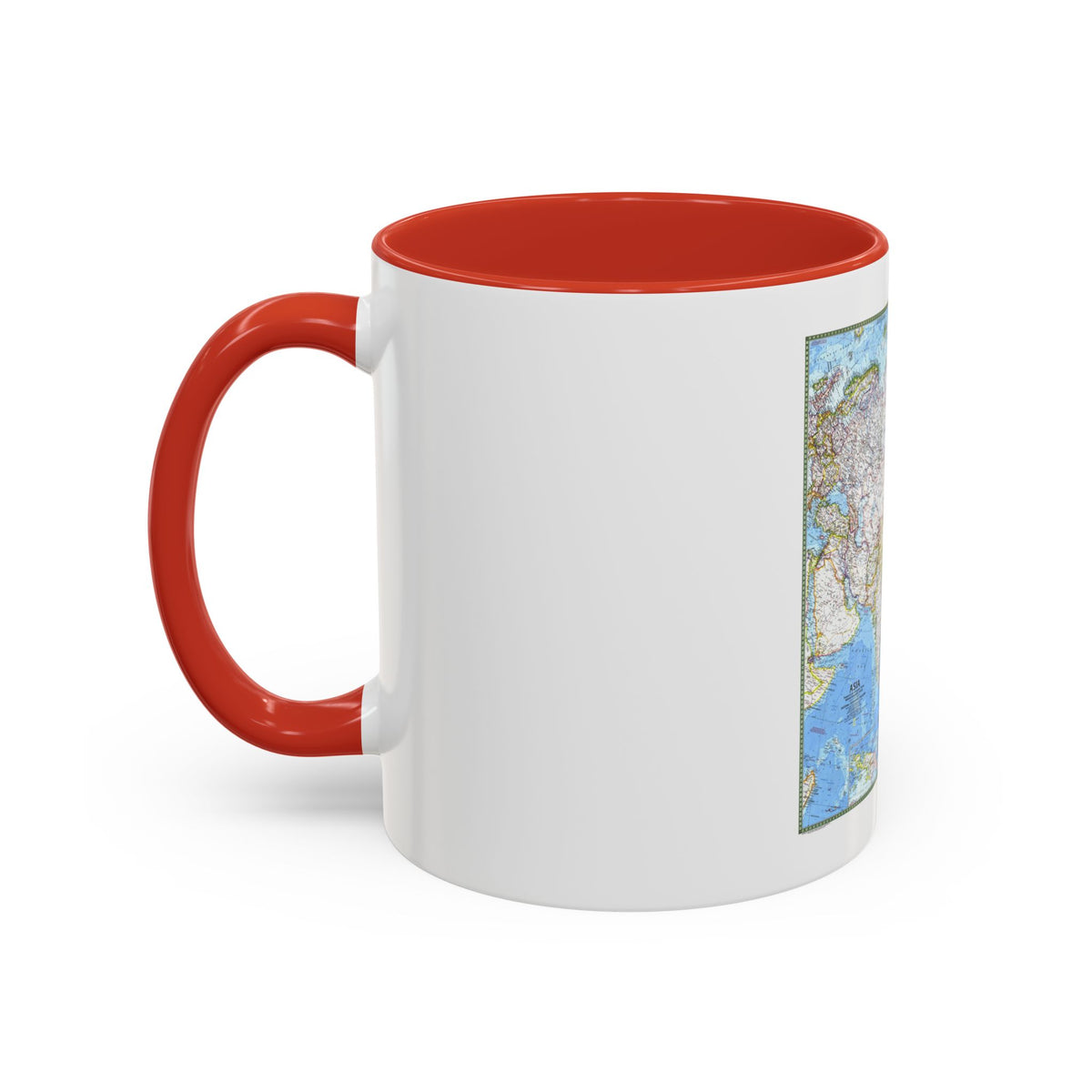 Asia (1971) (Map) Accent Coffee Mug
