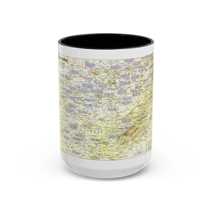 USA - Ohio Valley 1 (1985) (Map) Accent Coffee Mug