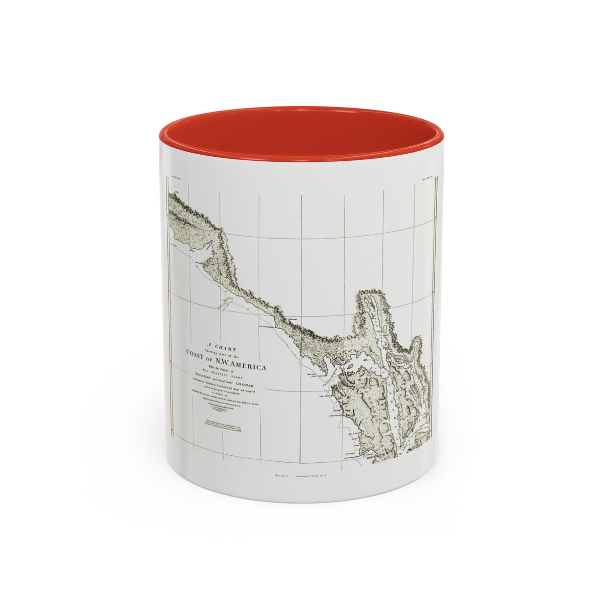 America - NorthWest Coast (1898) (Map) Accent Coffee Mug