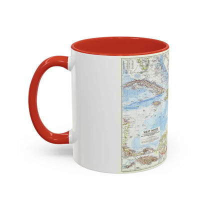 West Indies (1954) (Map) Accent Coffee Mug-Go Mug Yourself