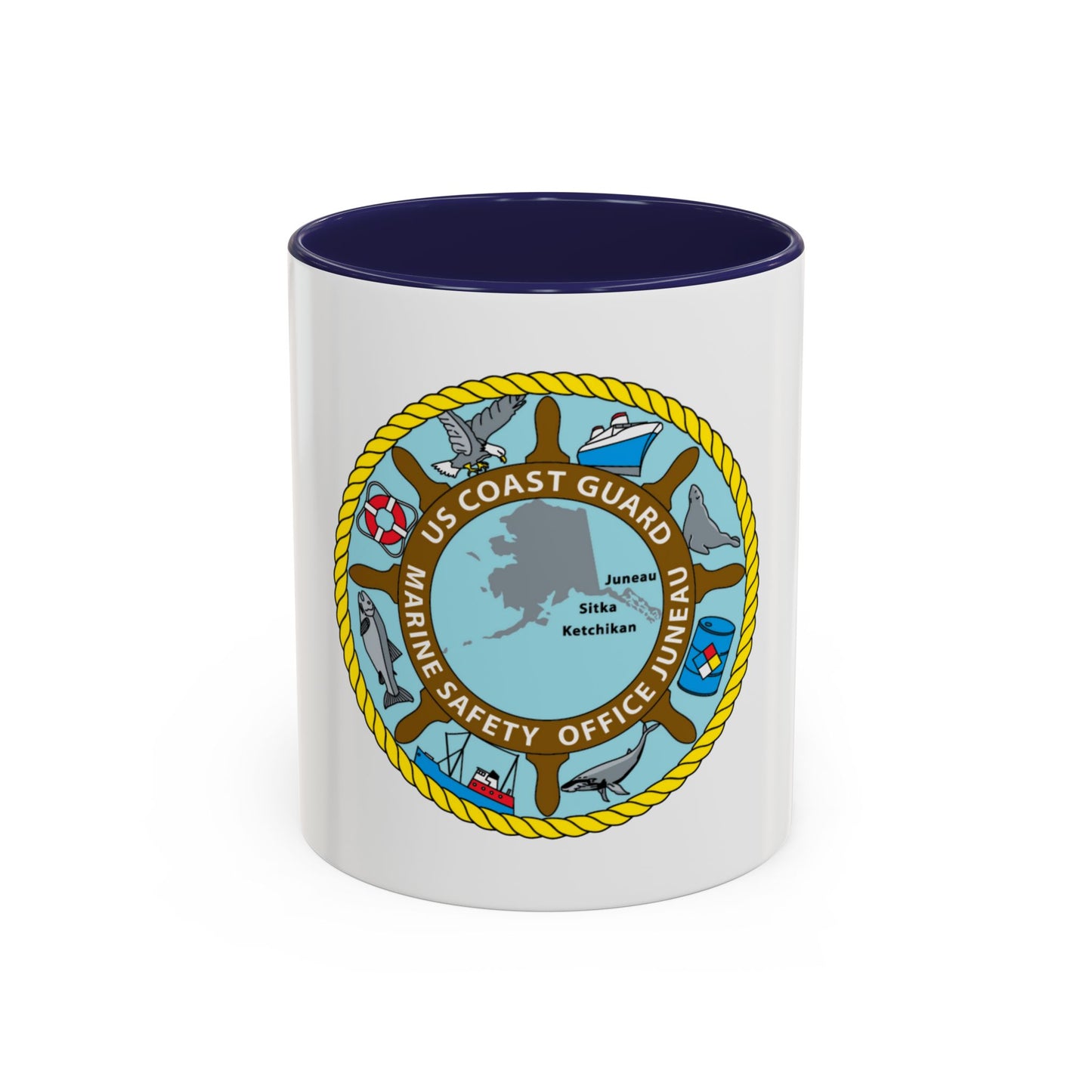 USCG Marine Safety Office Juneau (U.S. Coast Guard) Accent Coffee Mug