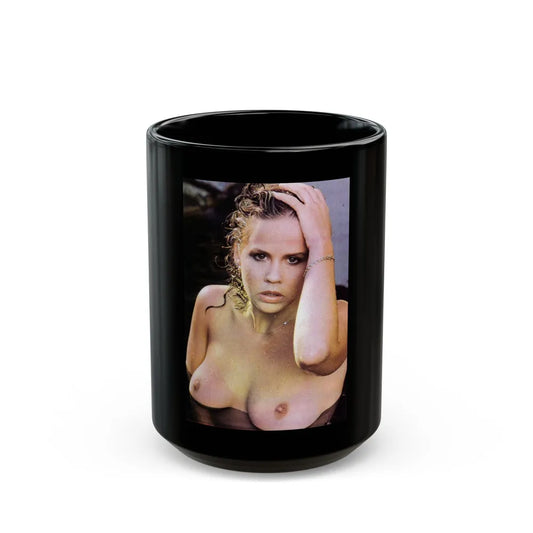 Linda Blair #323 - 1 Page, 1 Photo topless from OUI Mag. October '82 (Vintage Female Icon) Black Coffee Mug-15oz-Go Mug Yourself