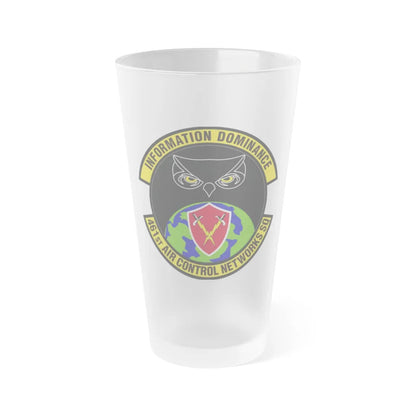 461st Air Control Networks Squadron (U.S. Air Force) Frosted Pint Glass 16oz-Go Mug Yourself