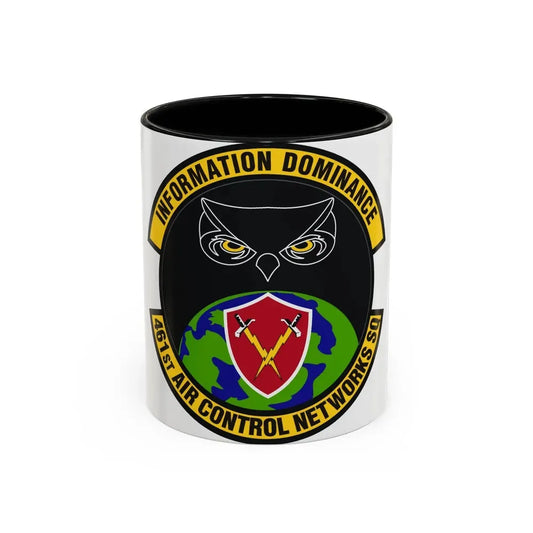 461st Air Control Networks Squadron (U.S. Air Force) Accent Coffee Mug 11oz Black - Go Mug Yourself