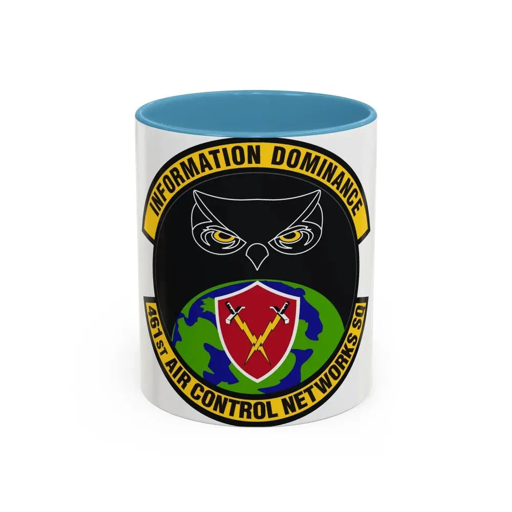 461st Air Control Networks Squadron (U.S. Air Force) Accent Coffee Mug 11oz Light Blue - Go Mug Yourself