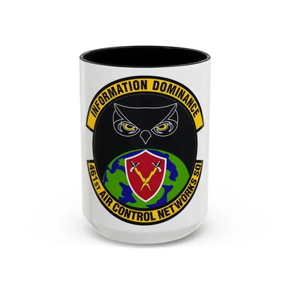 461st Air Control Networks Squadron (U.S. Air Force) Accent Coffee Mug 15oz Black - Go Mug Yourself