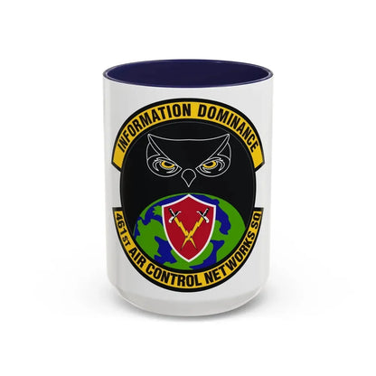 461st Air Control Networks Squadron (U.S. Air Force) Accent Coffee Mug 15oz Navy - Go Mug Yourself