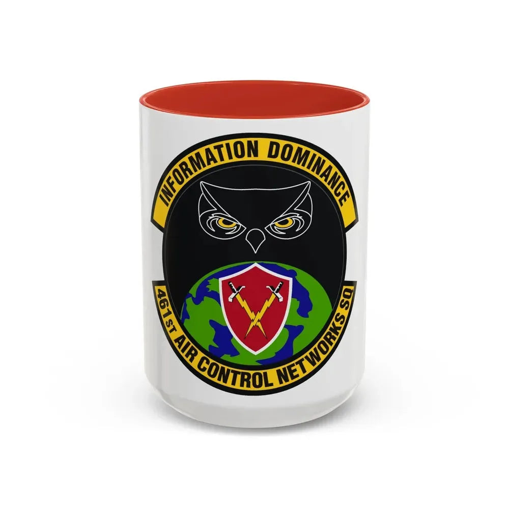 461st Air Control Networks Squadron (U.S. Air Force) Accent Coffee Mug 15oz Red - Go Mug Yourself
