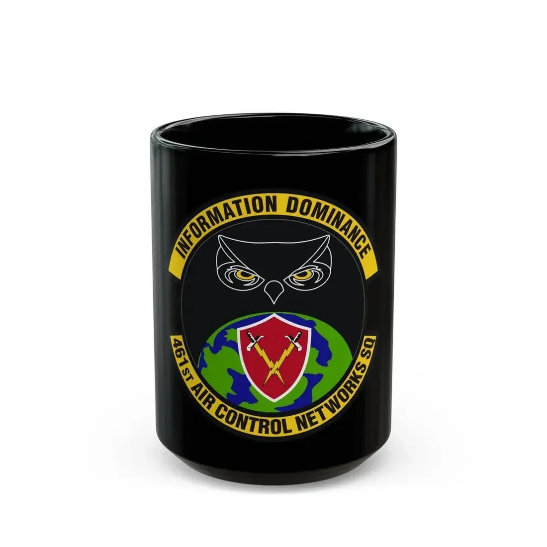 461st Air Control Networks Squadron (U.S. Air Force) Black Coffee Mug 15oz - Go Mug Yourself