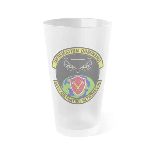 461st Air Control Networks Squadron (U.S. Air Force) Frosted Pint Glass 16oz Default Title - Go Mug Yourself