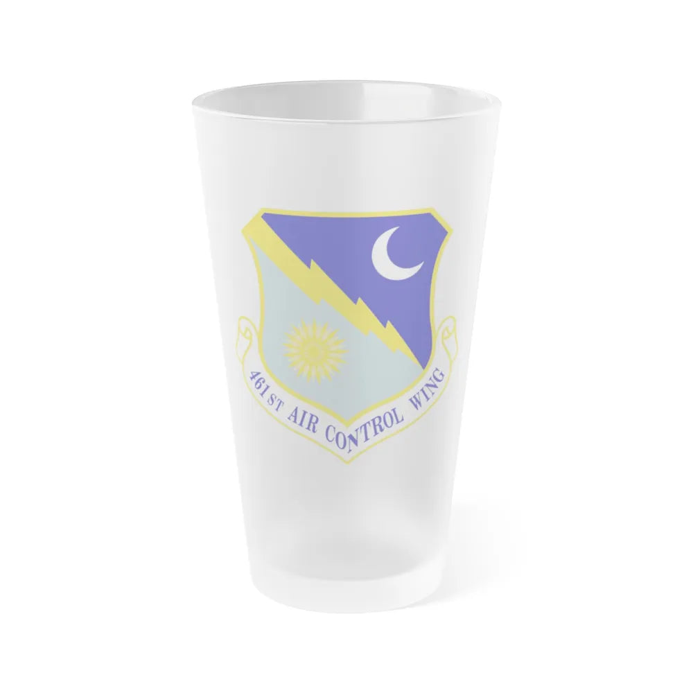 461st Air Control Wing (U.S. Air Force) Frosted Pint Glass 16oz-Go Mug Yourself